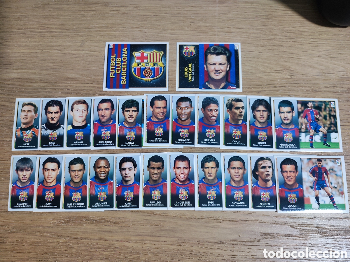 Cromos de f&uacute;tbol: 24 cromos Barcelona Liga Este 98 99 Sin pegar