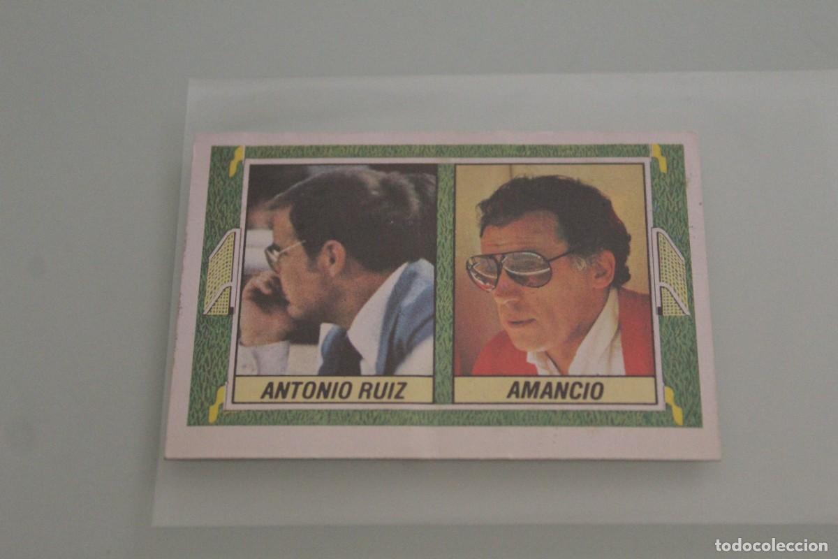 Football Stickers: ESTE 84 85 ANTONIO RUIZ FOTO DE LADO AMANCIO RECUPERADO DE &Aacute;LBUM