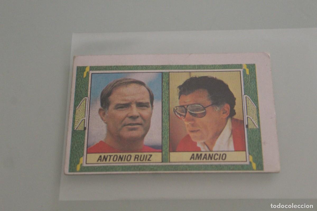 Football Stickers: ESTE 84 85 ANTONIO RUIZ FOTO DE FRENTE AMANCIO RECUPERADO DE &Aacute;LBUM