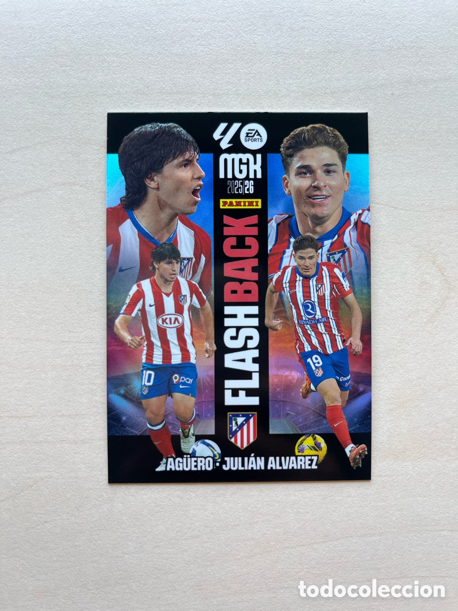 Football Stickers: Ag&uuml;ero & Juli&aacute;n Flashback Megacracks 2025-26 - Atl&eacute;tico de Madrid