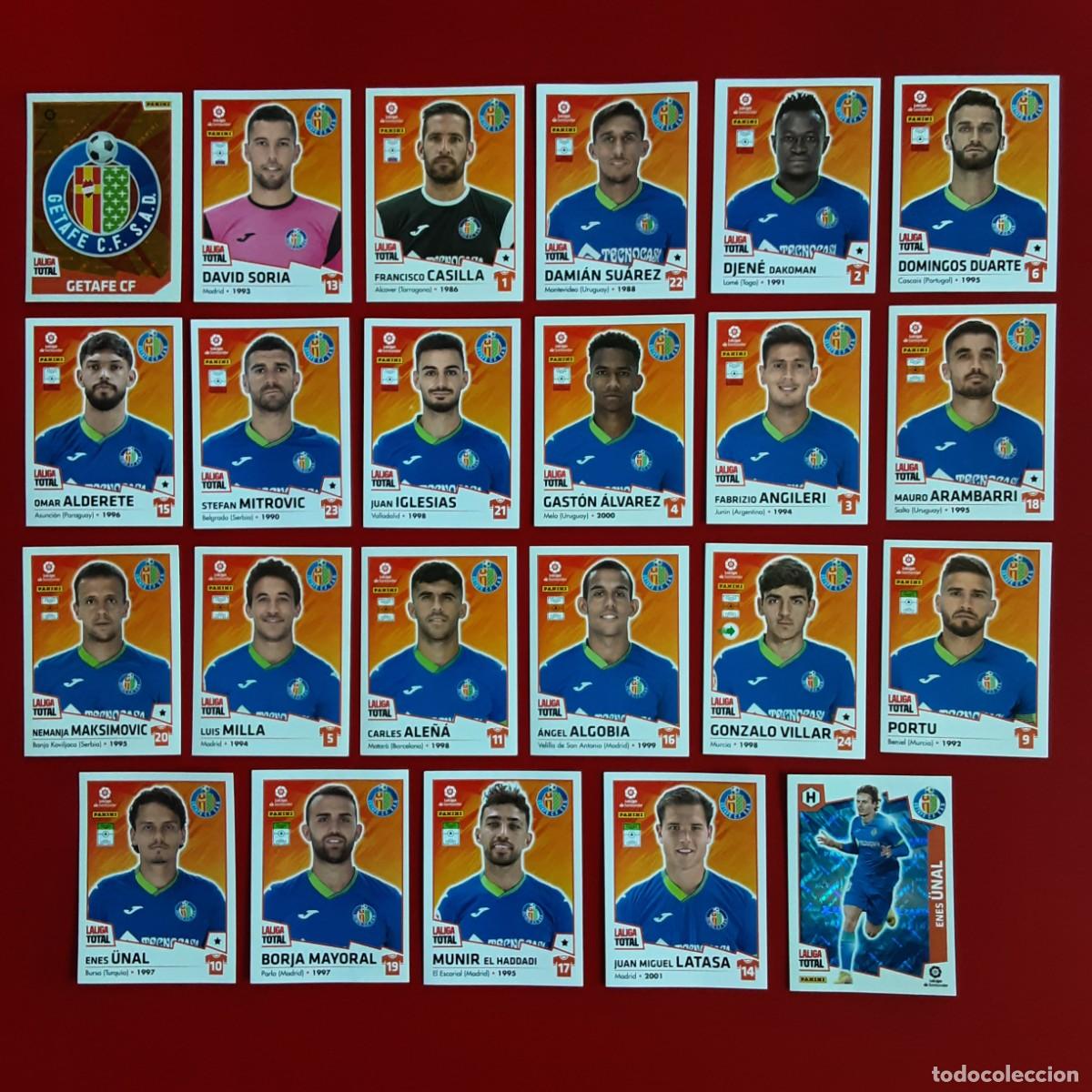 Fu&szlig;ball-Sticker: EQUIPO COMPLETO GETAFE LALIGA TOTAL TEMPORADA 2022 2023 22 23 PANINI NUNCA PEGADO