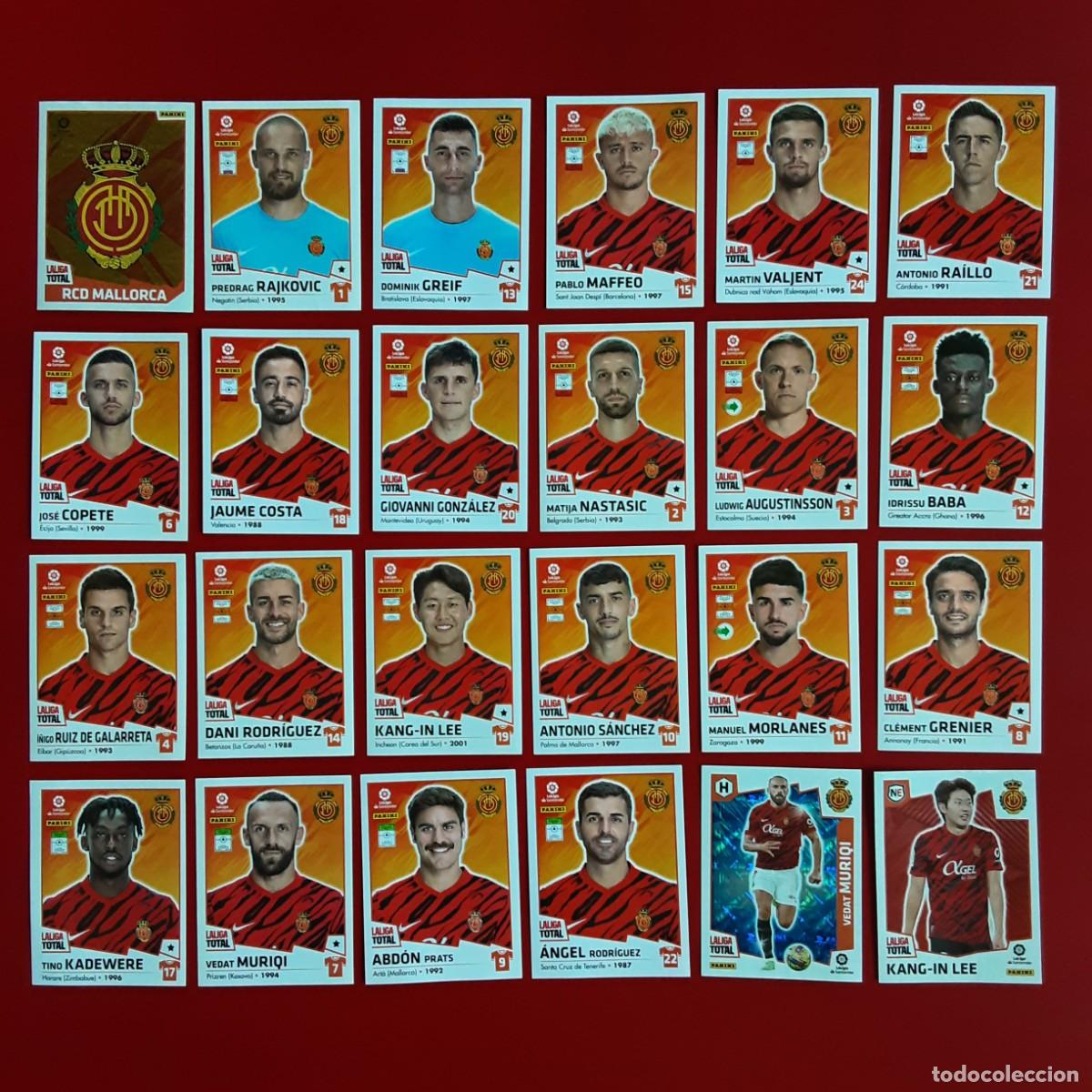 Figurine di Calcio: EQUIPO COMPLETO MALLORCA LALIGA TOTAL TEMPORADA 2022 2023 22 23 PANINI NUNCA PEGADO