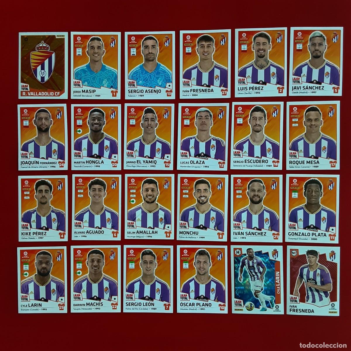 Figurine di Calcio: EQUIPO COMPLETO VALLADOLID LALIGA TOTAL TEMPORADA 2022 2023 22 23 PANINI NUNCA PEGADO