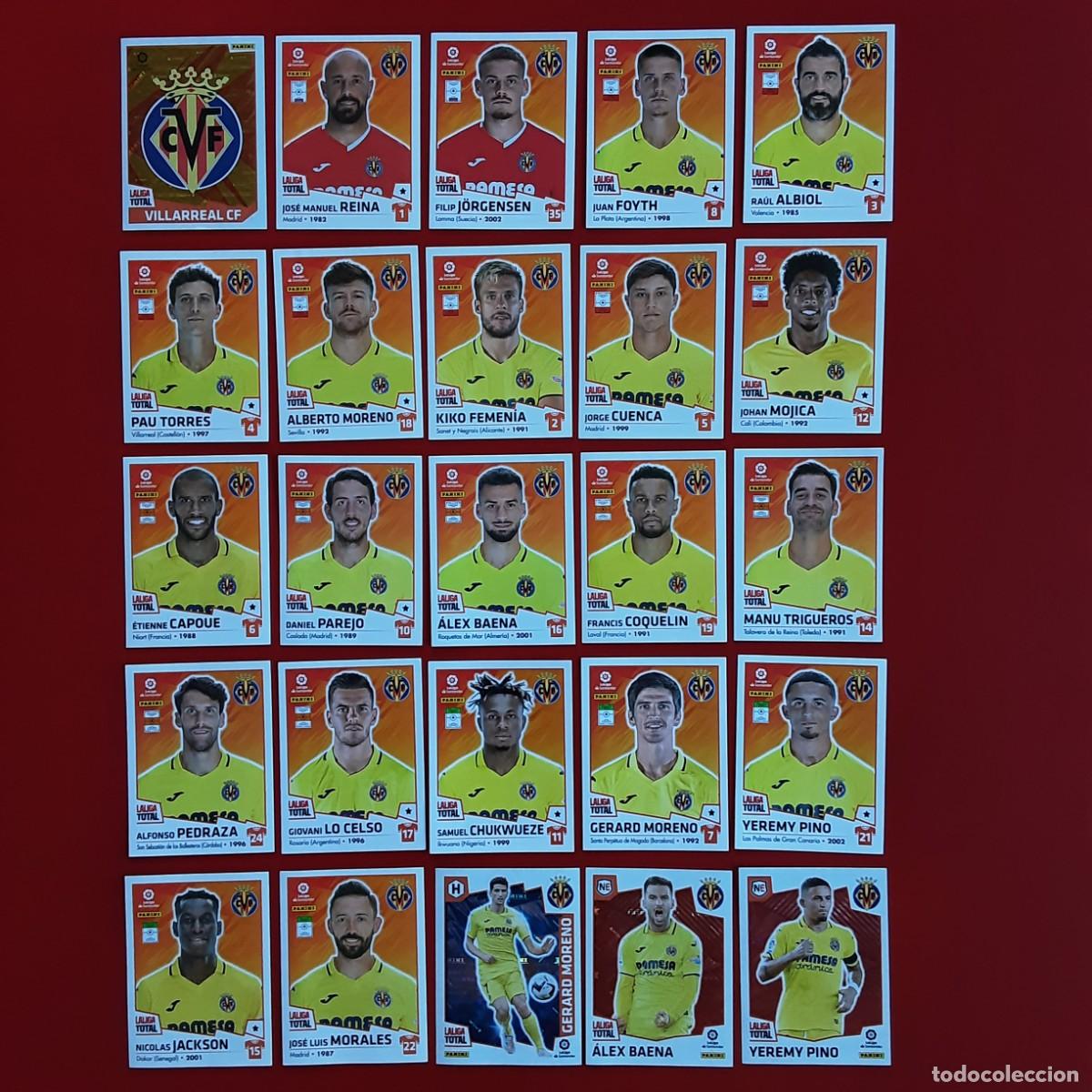Figurine di Calcio: EQUIPO COMPLETO VILLARREAL LALIGA TOTAL TEMPORADA 2022 2023 22 23 PANINI NUNCA PEGADO