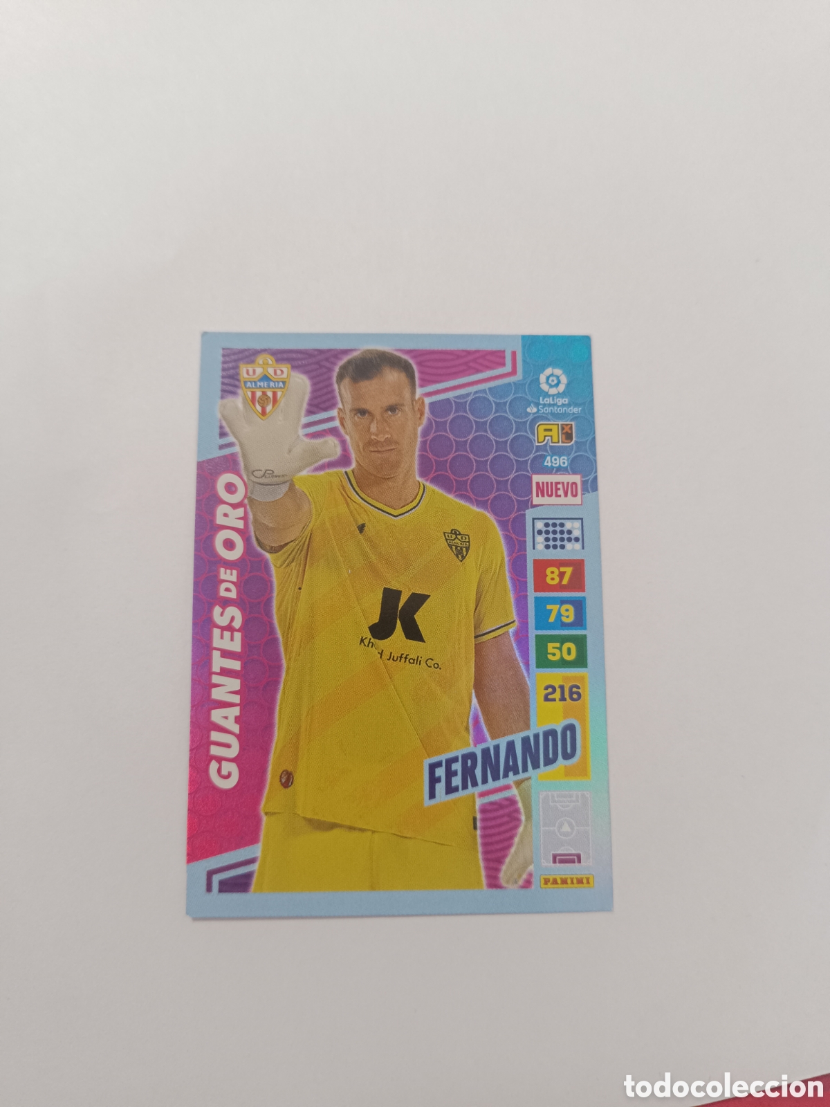 Cromos de f&uacute;tbol: Adrenalyn 22-23 nuevo guante de oro 496 Almer&iacute;a Fernando