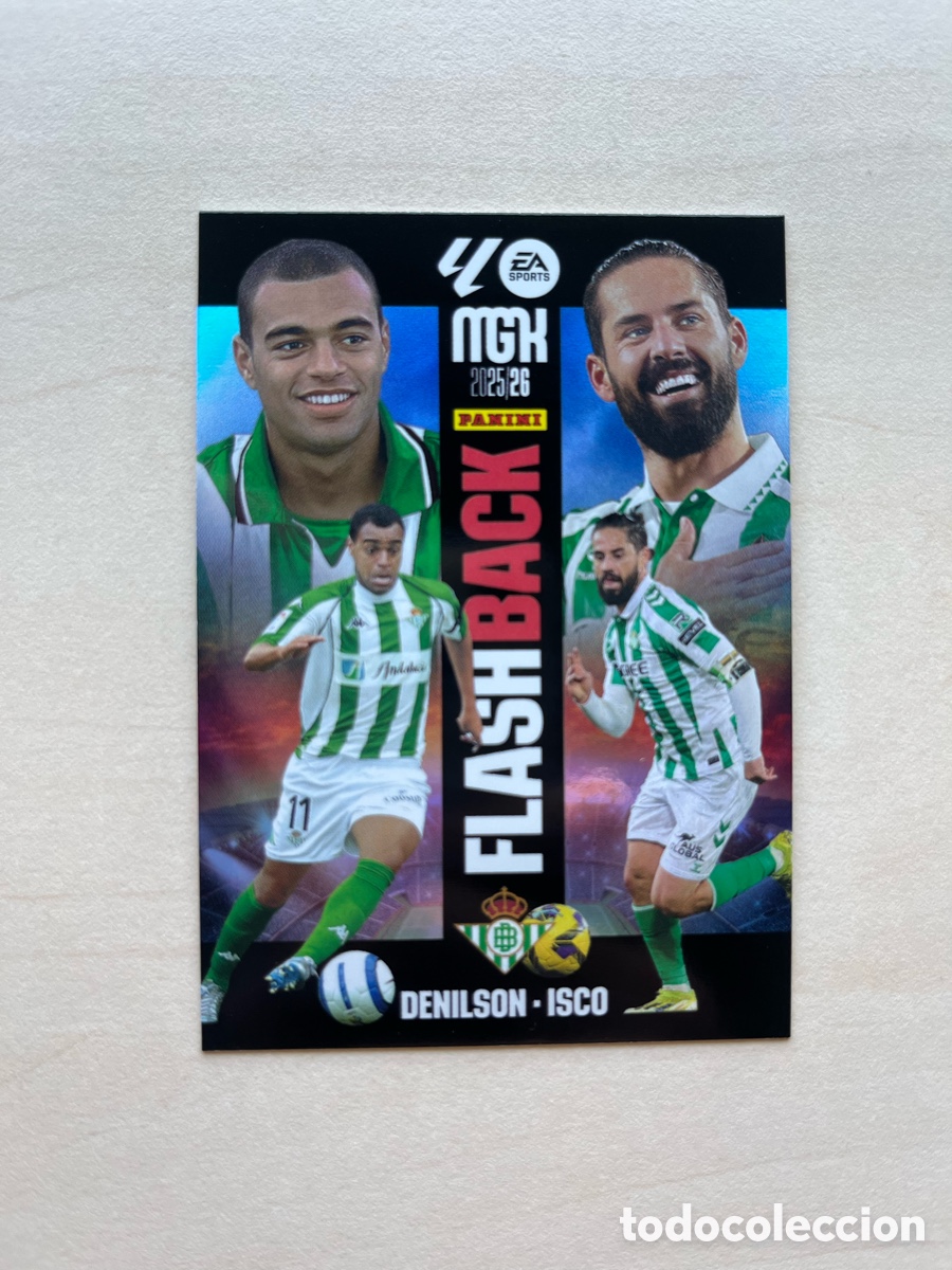 Cromos de f&uacute;tbol: Denilson & Isco Flashback Megacracks 2025-26 - Real Betis
