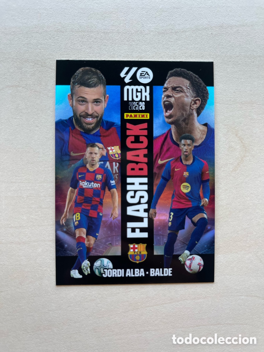 Fu&szlig;ball-Sticker: Jordi Alba & Balde Flashback Megacracks 2025-26 - FC Barcelona