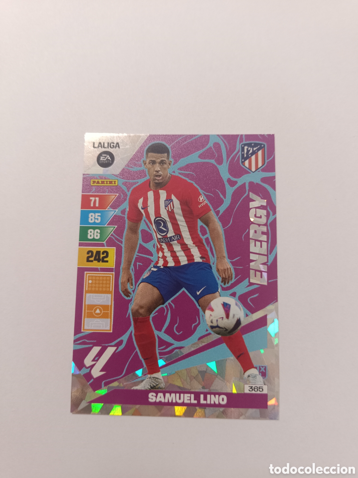 Cromos de f&uacute;tbol: Adrenalyn 23-24 atl&eacute;tico de Madrid energy Samuel lino 365