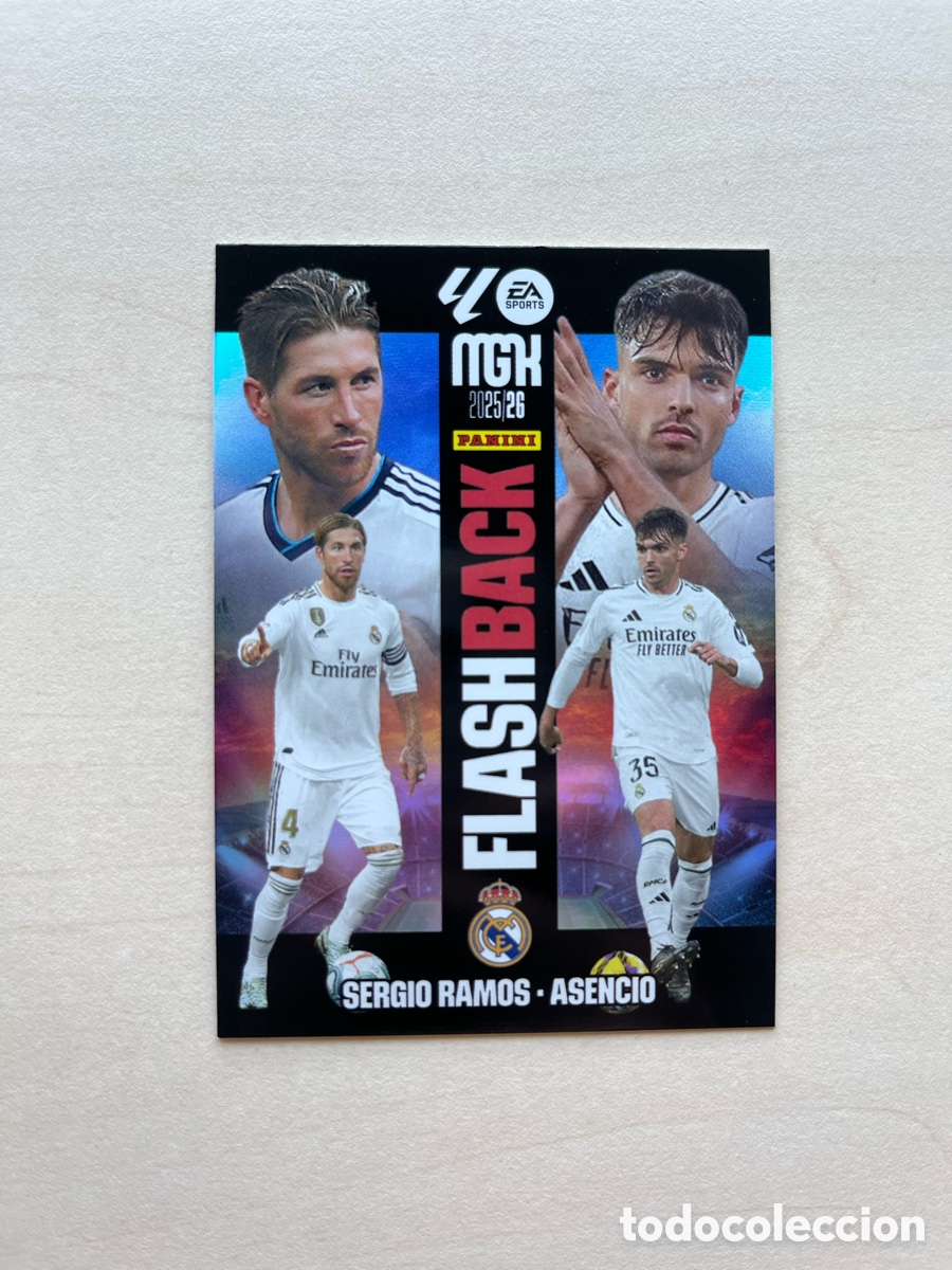 Cromos de f&uacute;tbol: Ramos & Asencio Flashback Megacracks 2025-26 - Real Madrid