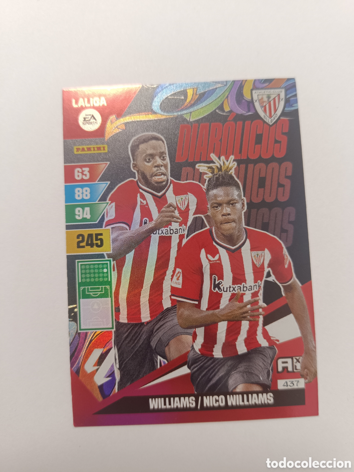 Cromos de f&uacute;tbol: Adrenalyn 23-24 diab&oacute;licos Athletic club williams 437
