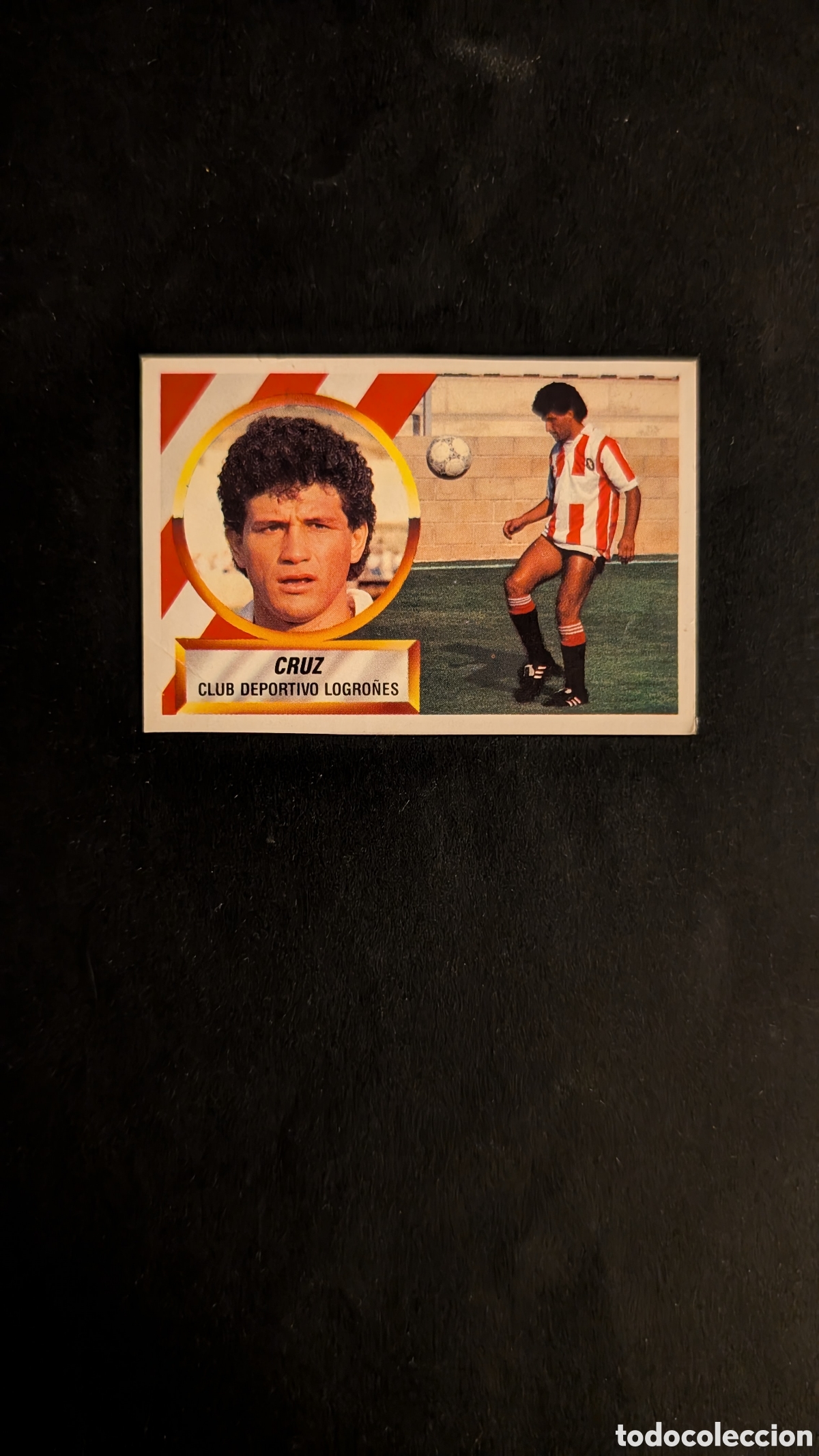 Football Stickers: CRUZ LOGRO&Ntilde;ES FICHAJE 35 LIGA ESTE 1988/89 88 89 RECORTADO RECUPERADO