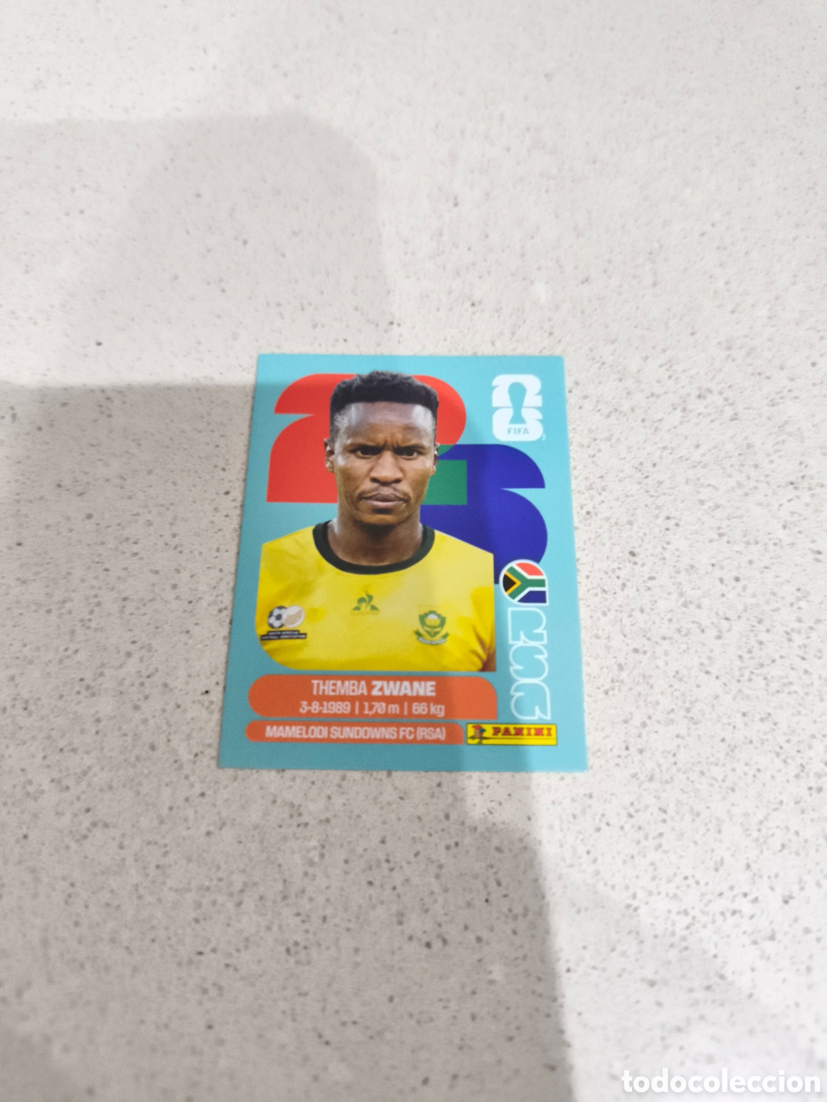Fu&szlig;ball-Sticker: CROMO ZWANE SUDAFRICA. SET ACTUALIZACI&Oacute;N MUNDIAL 2026. PANINI.