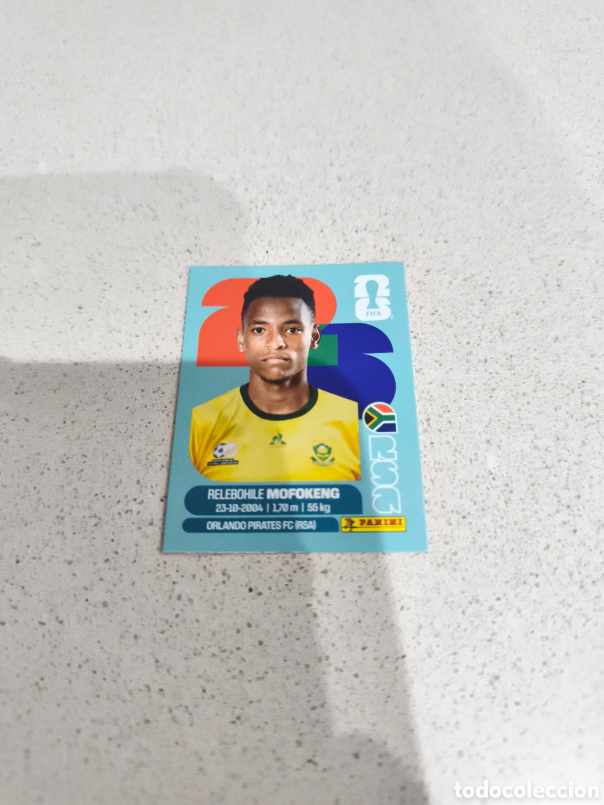 Fu&szlig;ball-Sticker: CROMO MOFOKENG SUDAFRICA. SET ACTUALIZACI&Oacute;N MUNDIAL 2026. PANINI.