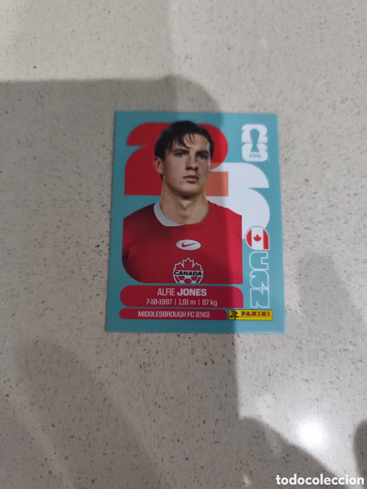 Cromos de f&uacute;tbol: CROMO JONES CANADA. SET ACTUALIZACI&Oacute;N MUNDIAL 2026. PANINI.
