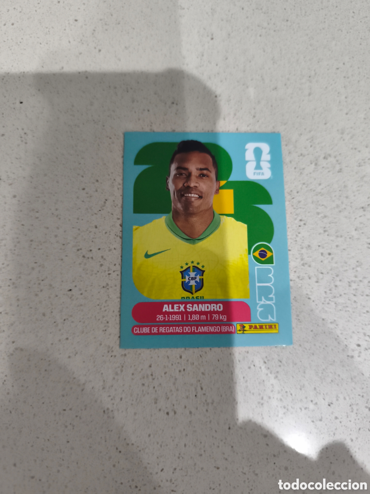 Fu&szlig;ball-Sticker: CROMO ALEX SANDRO BRASIL. SET ACTUALIZACI&Oacute;N MUNDIAL 2026. PANINI.
