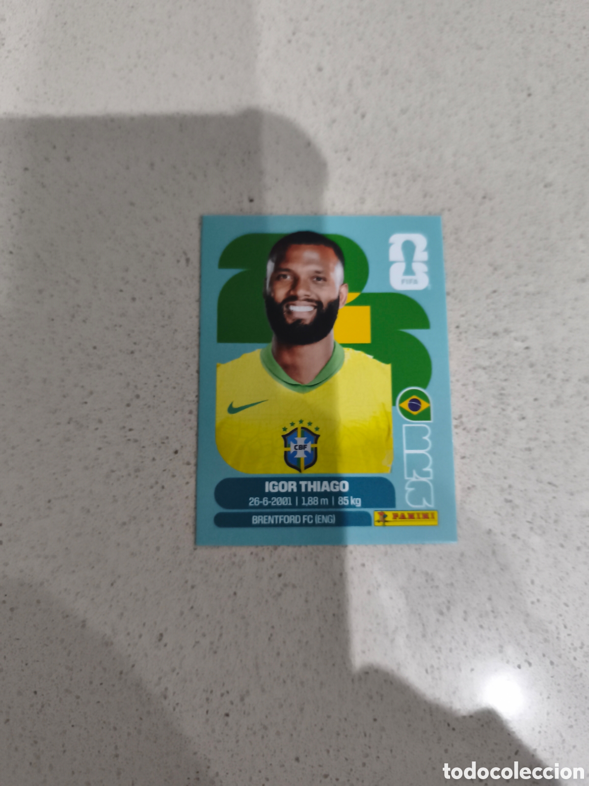 Cromos de f&uacute;tbol: CROMO IGOR THIAGO BRASIL. SET ACTUALIZACI&Oacute;N MUNDIAL 2026. PANINI.