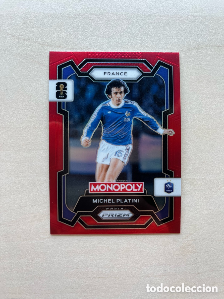 Cromos de f&uacute;tbol: Platini Paralelo Rojo Prizm Monopoly Mundial 2026 - Francia