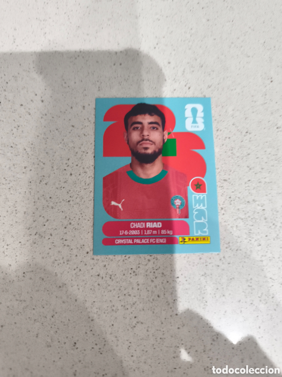 Cromos de f&uacute;tbol: CROMO RIAD MARRUECOS. SET ACTUALIZACI&Oacute;N MUNDIAL 2026. PANINI.