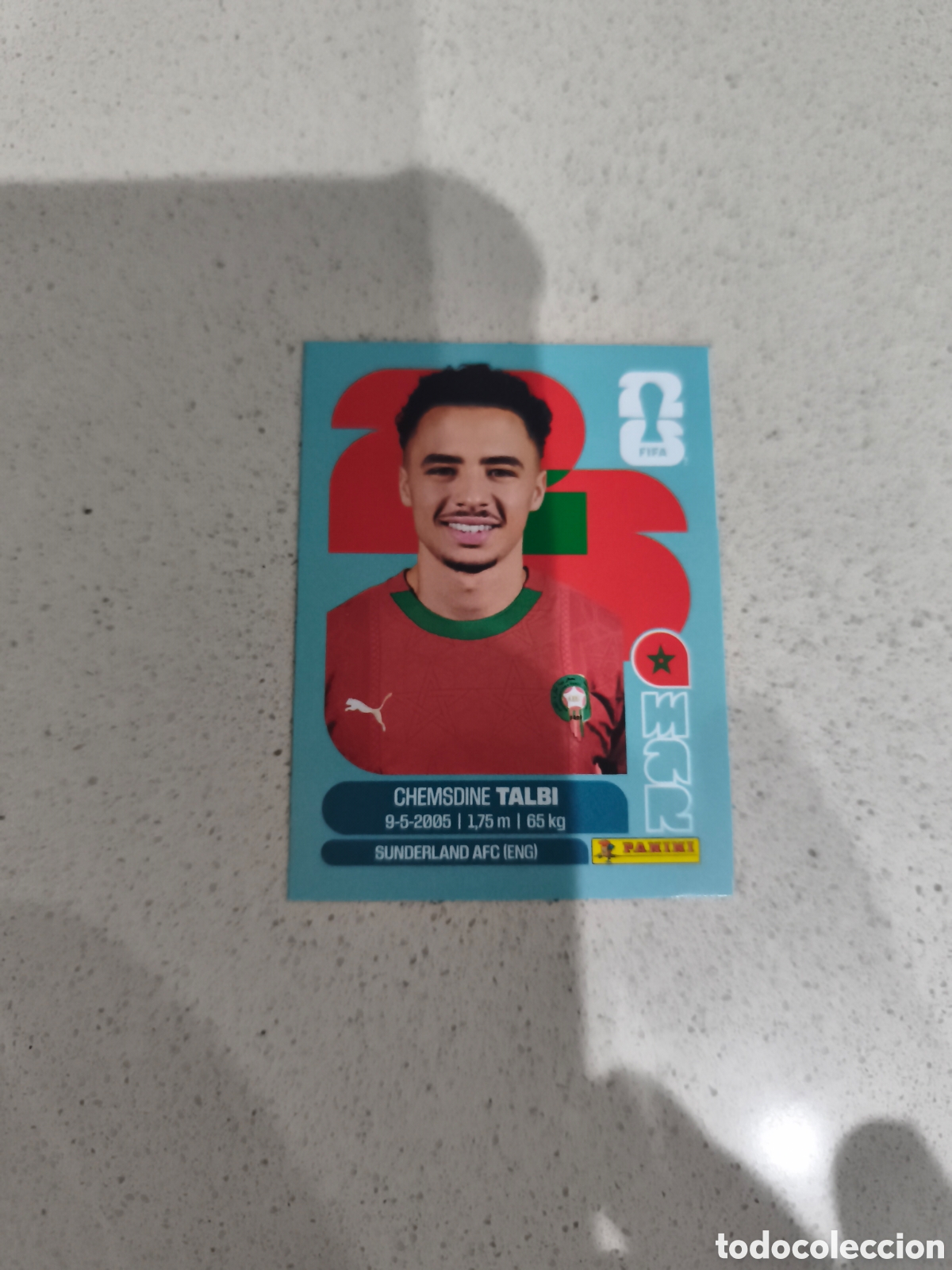Cromos de f&uacute;tbol: CROMO TALBI MARRUECOS. SET ACTUALIZACI&Oacute;N MUNDIAL 2026. PANINI.