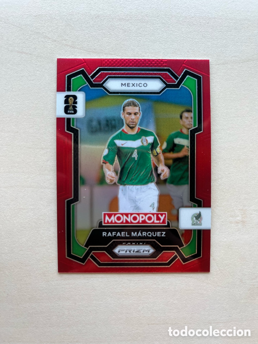 Cromos de f&uacute;tbol: Rafa M&aacute;rquez Paralelo Rojo Prizm Monopoly Mundial 2026 - M&eacute;xico