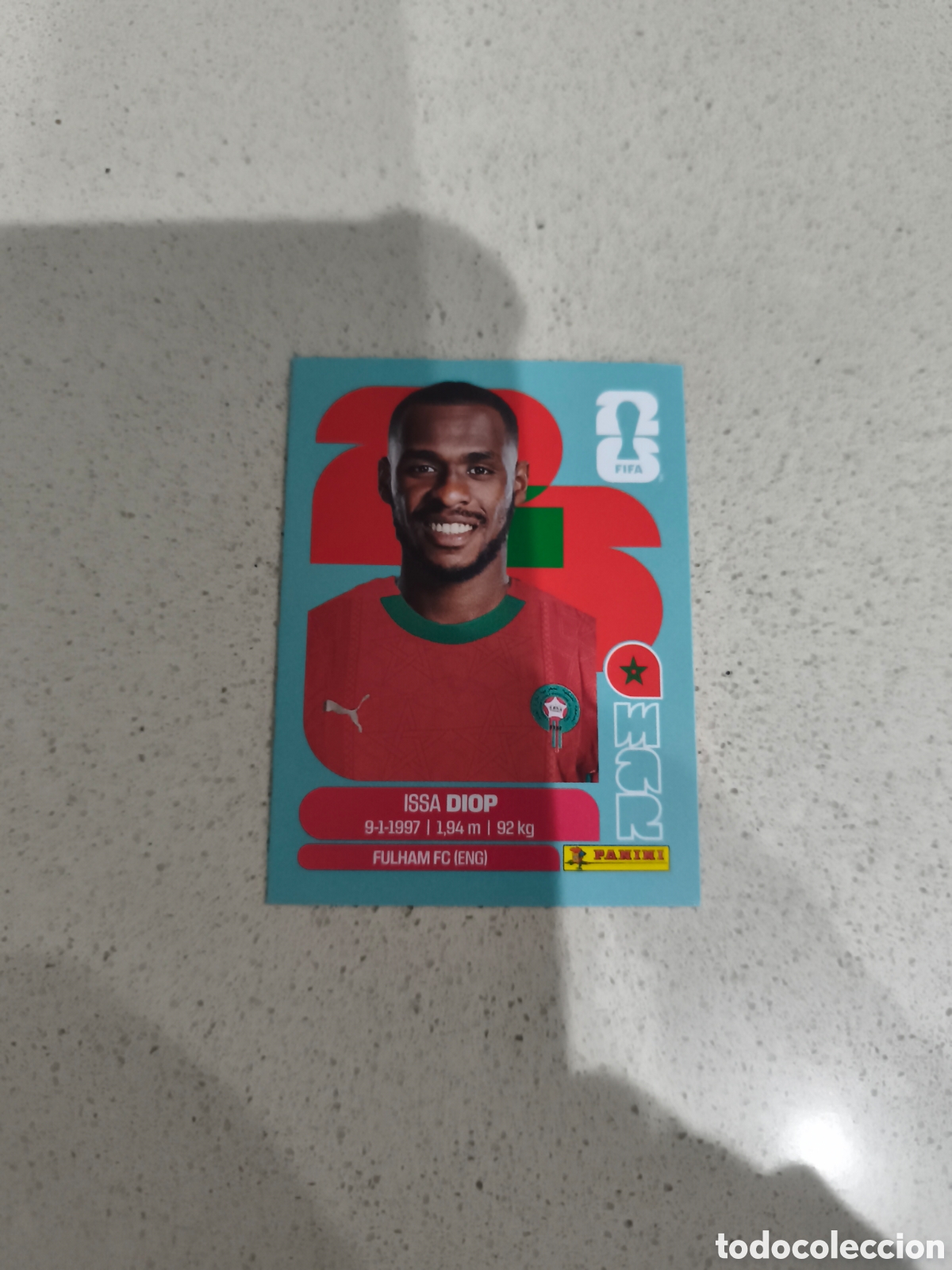 Cromos de f&uacute;tbol: CROMO DIOP MARRUECOS. SET ACTUALIZACI&Oacute;N MUNDIAL 2026. PANINI.