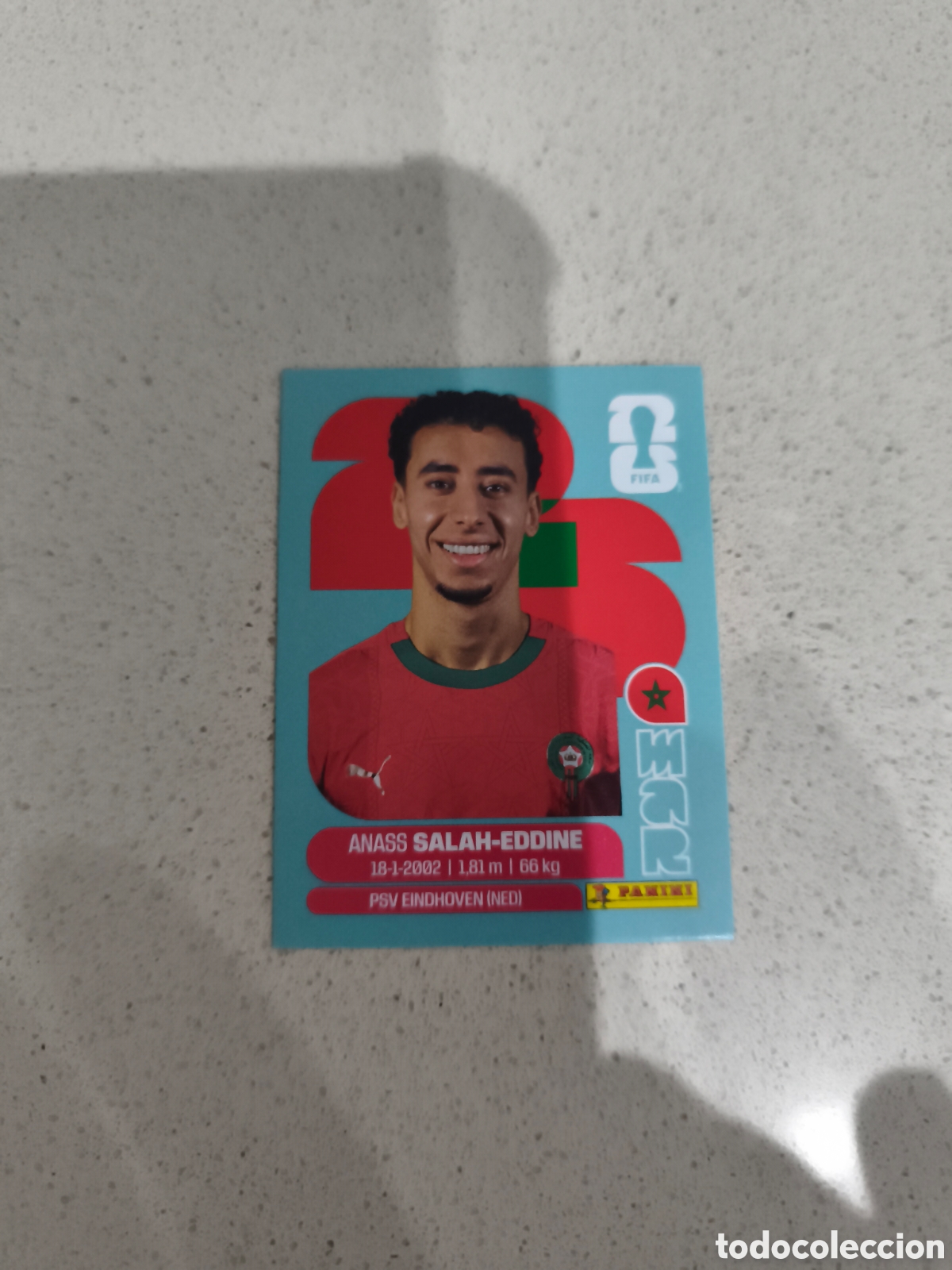 Cromos de f&uacute;tbol: CROMO SALAH-EDDINE MARRUECOS. SET ACTUALIZACI&Oacute;N MUNDIAL 2026. PANINI.