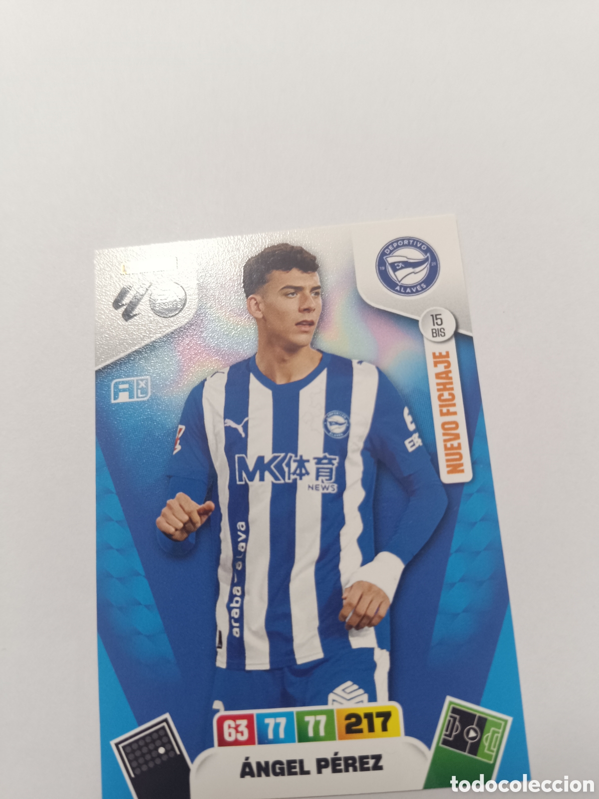 Cromos de f&uacute;tbol: Adrenalyn 25-26 alav&eacute;s 15 bis Angel perez