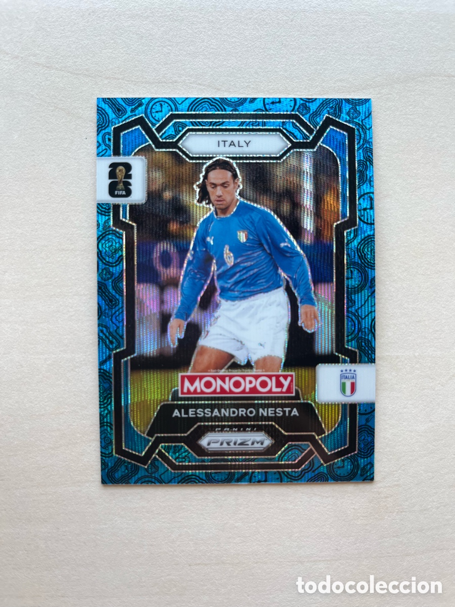 Cromos de f&uacute;tbol: Nesta Paralelo Azul Prizm Monopoly Mundial 2026 - Italia