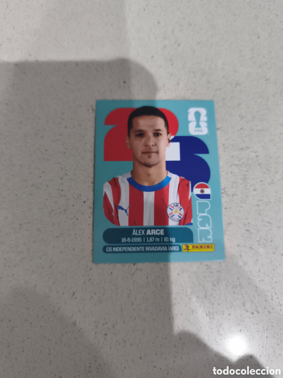 Cromos de f&uacute;tbol: CROMO ARCE PARAGUAY. SET ACTUALIZACI&Oacute;N MUNDIAL 2026. PANINI.