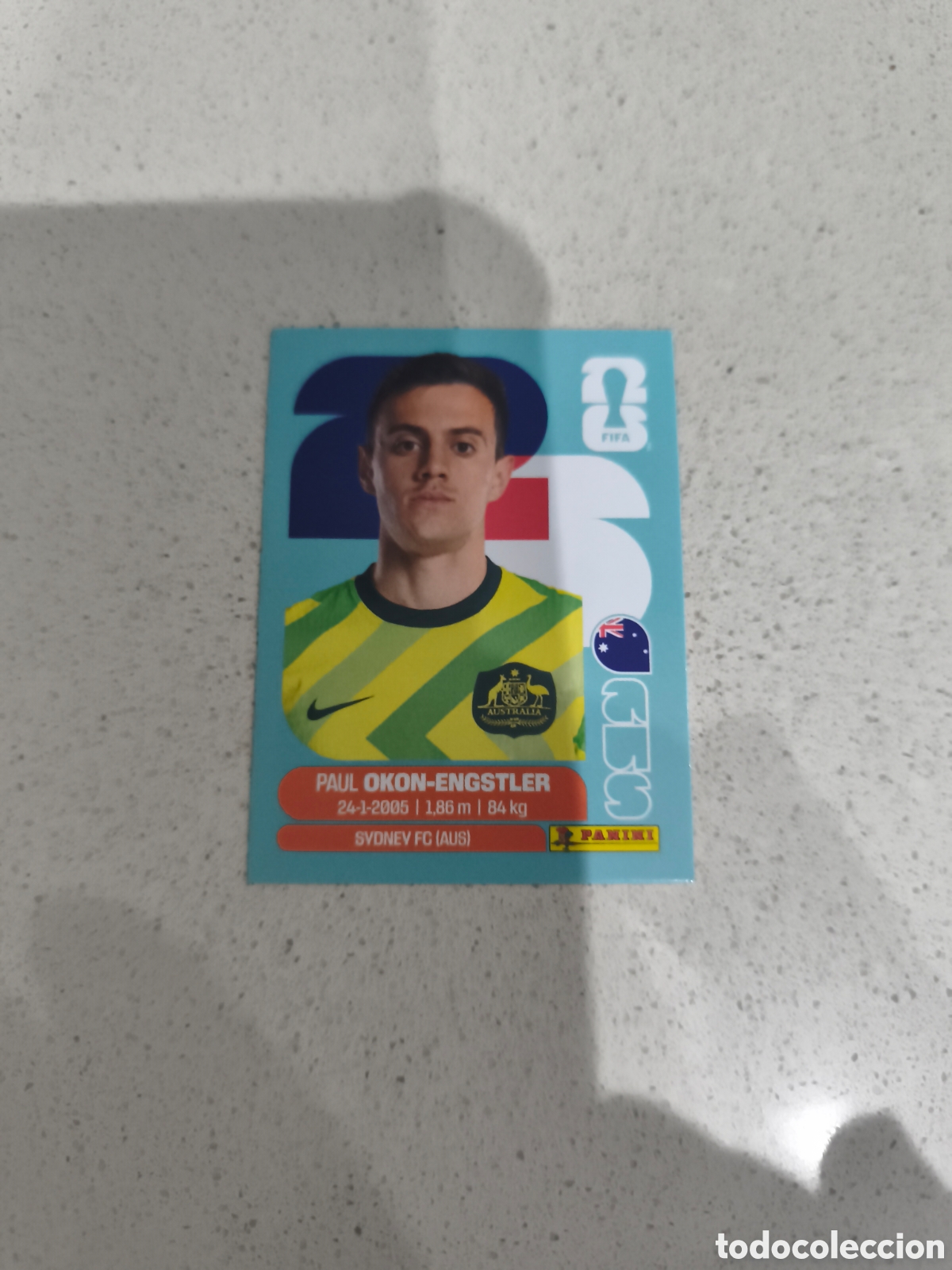Cromos de f&uacute;tbol: CROMO OKON-ENGSTLER AUSTRALIA. SET ACTUALIZACI&Oacute;N MUNDIAL 2026. PANINI.