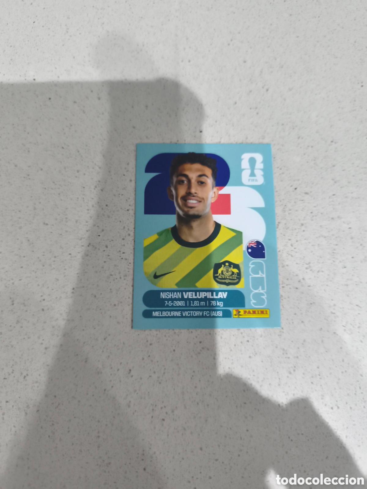 Cartes &agrave; collectionner de Football: CROMO VELUPILLAY AUSTRALIA. SET ACTUALIZACI&Oacute;N MUNDIAL 2026. PANINI.