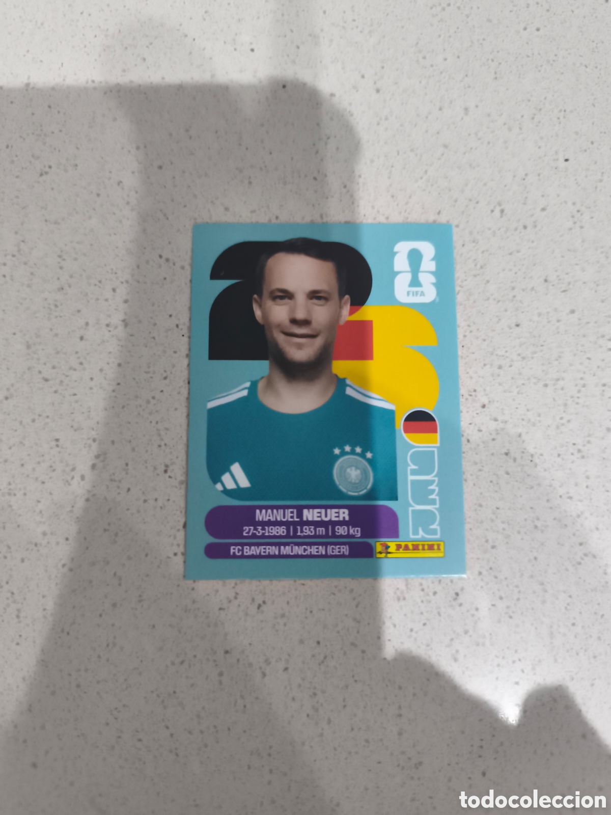 Cartes &agrave; collectionner de Football: CROMO NEUER ALEMANIA. SET ACTUALIZACI&Oacute;N MUNDIAL 2026. PANINI.