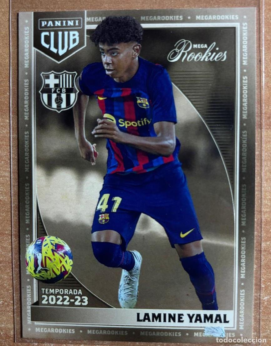 Cromos de f&uacute;tbol: PANINI CLUB 2022-2023 LAMINE YAMAL (FC BARCELONA) MEGA ROOKIES