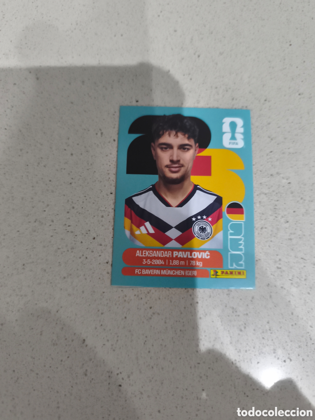 Football Stickers: CROMO PAVLOVIĆ ALEMANIA. SET ACTUALIZACI&Oacute;N MUNDIAL 2026. PANINI.