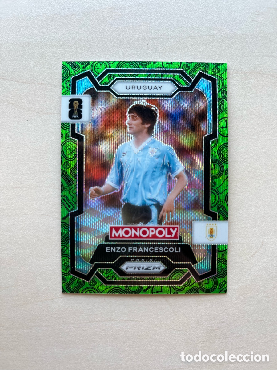 Cromos de f&uacute;tbol: Francescoli Paralelo Verde Prizm Monopoly Mundial 2026 - Uruguay