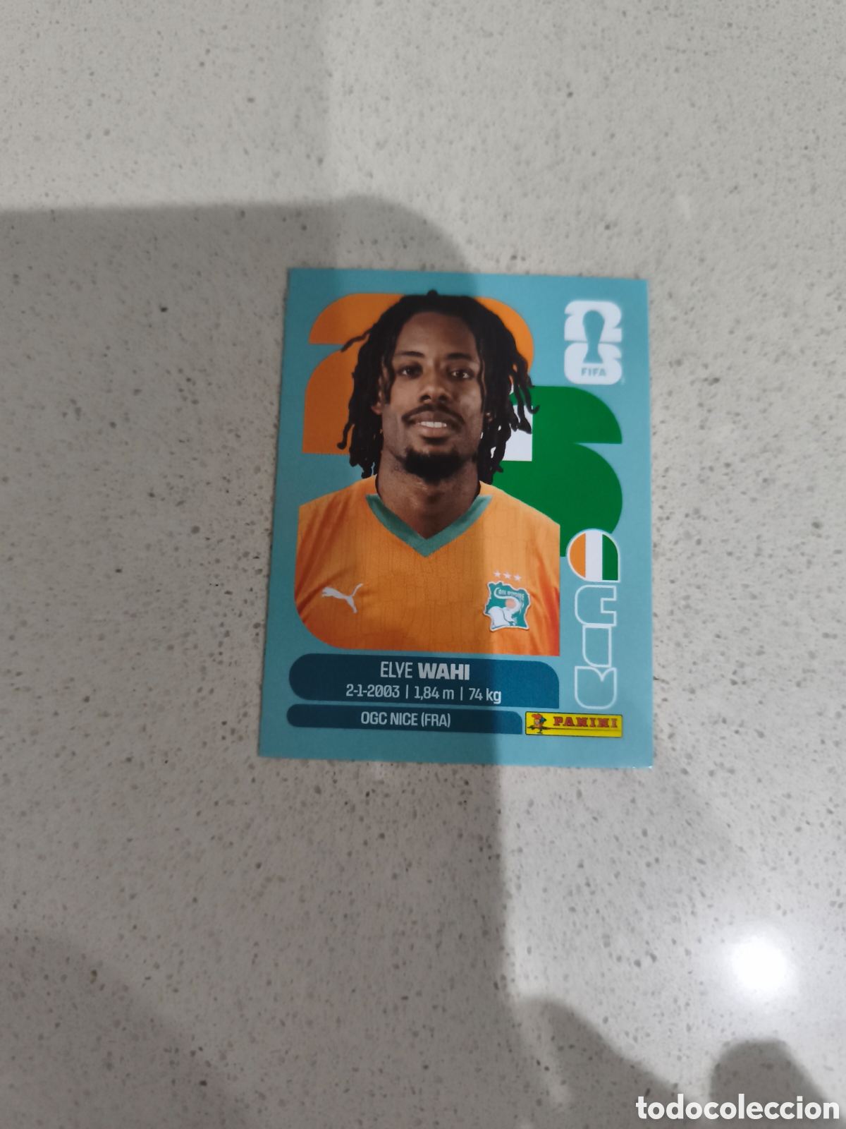 Football Stickers: CROMO WAHI COSTA DE MARFIL. SET ACTUALIZACI&Oacute;N MUNDIAL 2026. PANINI.