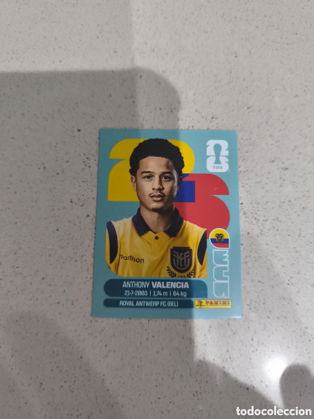 Cromos de f&uacute;tbol: CROMO VALENCIA ECUADOR. SET ACTUALIZACI&Oacute;N MUNDIAL 2026. PANINI.