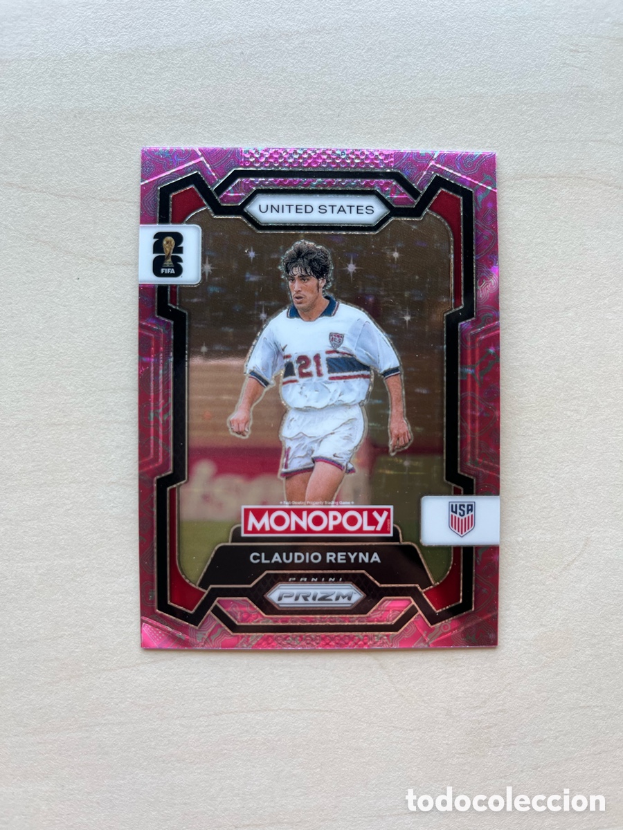 Cromos de f&uacute;tbol: Claudio Reyna Paralelo Rosa Prizm Monopoly Mundial 2026 - USA