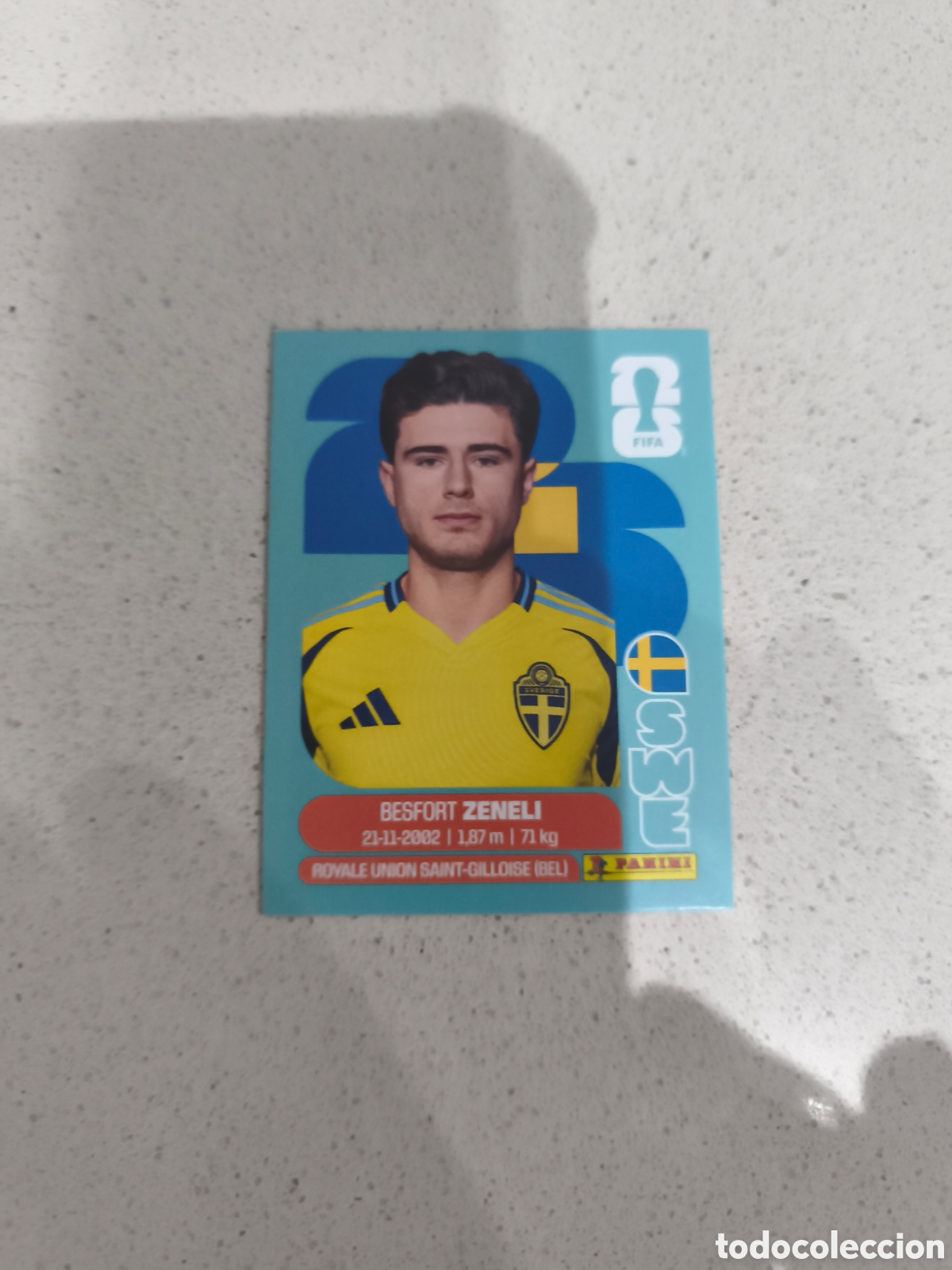 Cromos de f&uacute;tbol: CROMO ZENELI SUECIA. SET ACTUALIZACI&Oacute;N MUNDIAL 2026. PANINI.