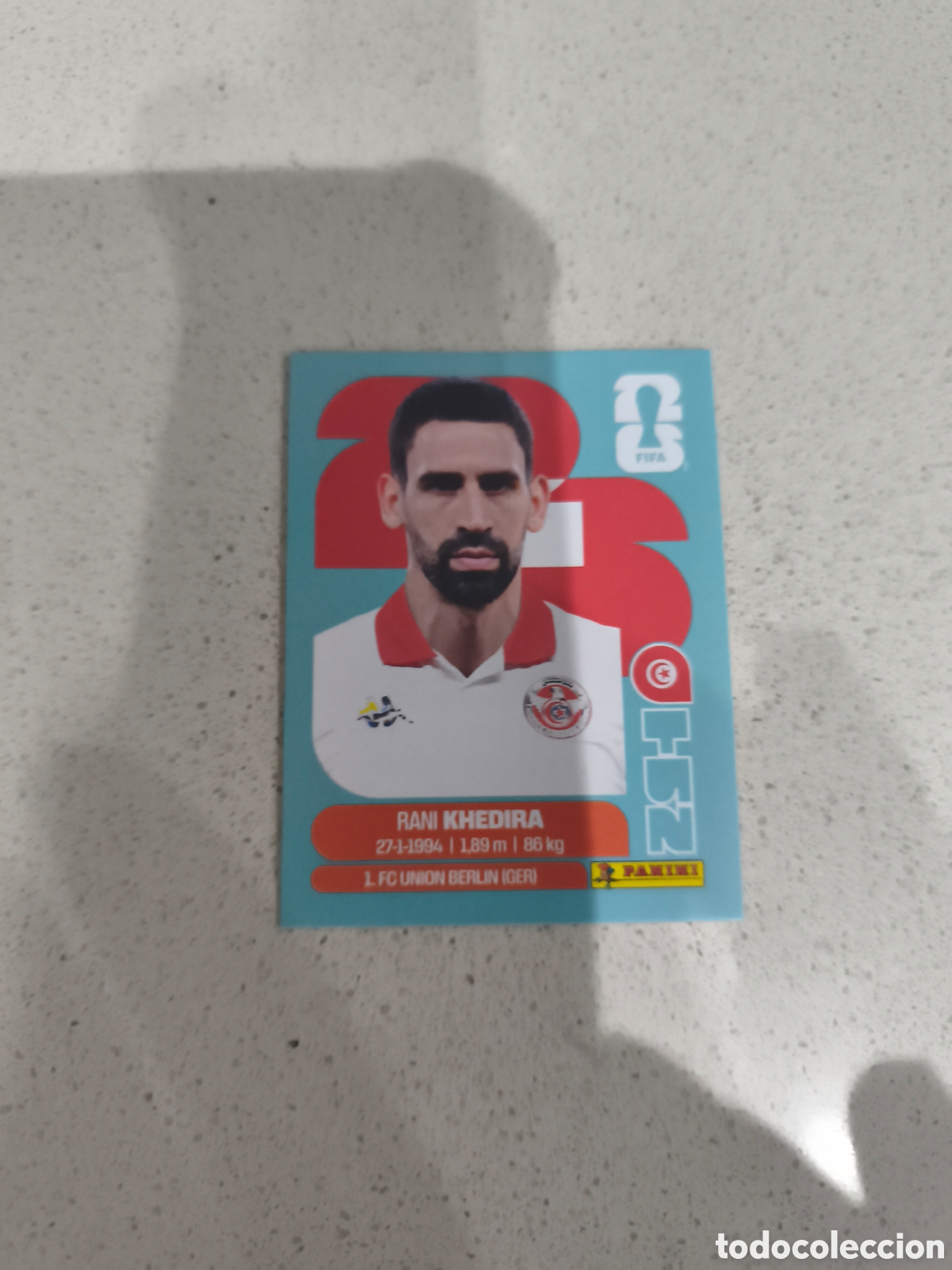 Cromos de f&uacute;tbol: CROMO KHEDIRA TUNEZ. SET ACTUALIZACI&Oacute;N MUNDIAL 2026. PANINI.