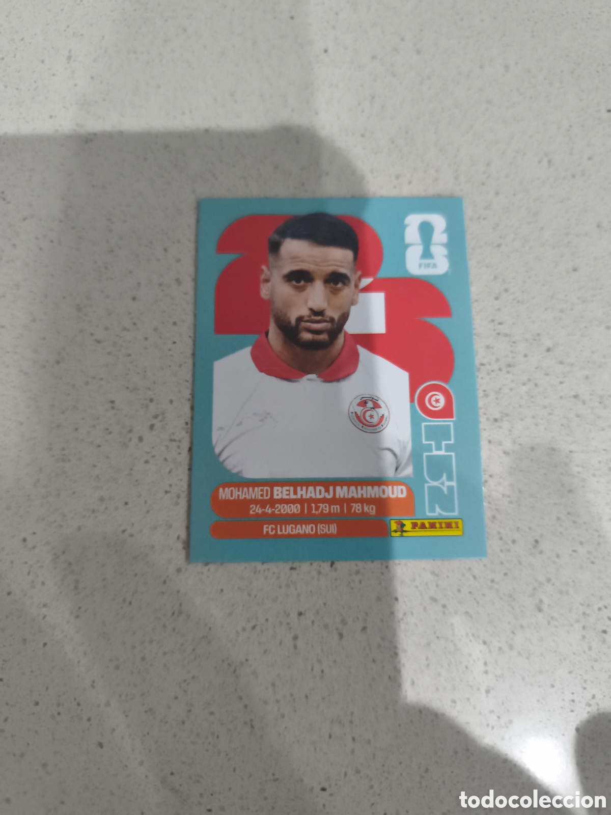 Cromos de f&uacute;tbol: CROMO BELHADJ MAHMOUD TUNEZ. SET ACTUALIZACI&Oacute;N MUNDIAL 2026. PANINI.