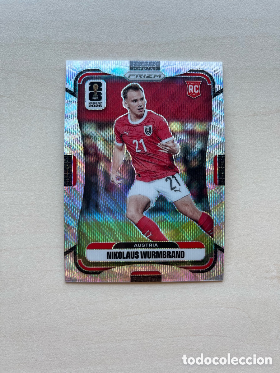 Cromos de f&uacute;tbol: Wurmbrand Rookie Paralelo Prizm Mundial 2026 - Austria