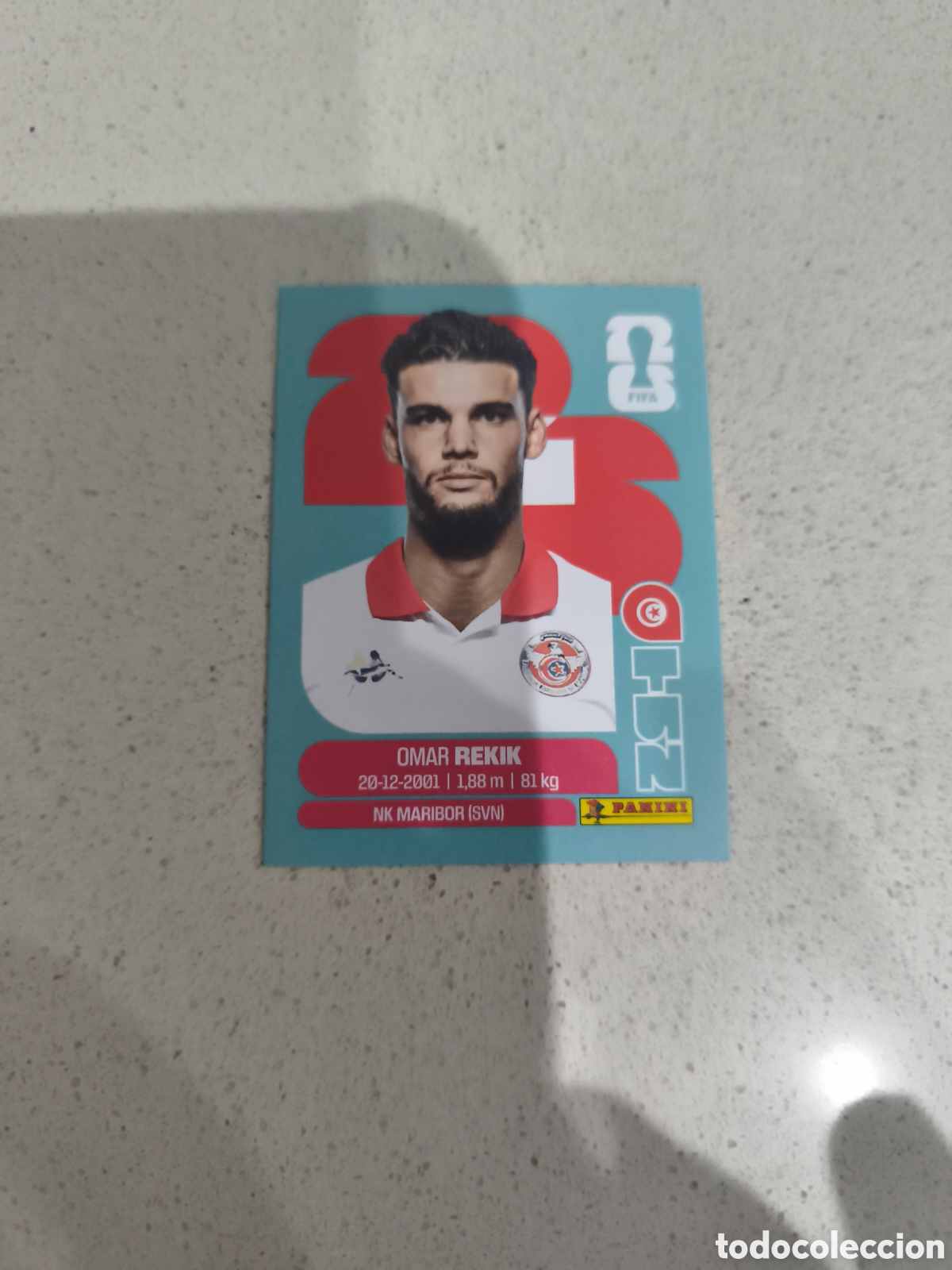 Cromos de f&uacute;tbol: CROMO REKIK TUNEZ. SET ACTUALIZACI&Oacute;N MUNDIAL 2026. PANINI.