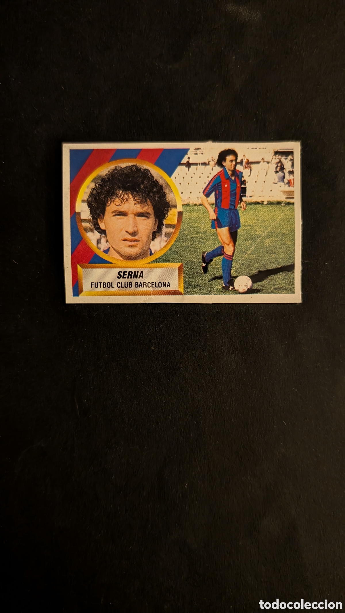 Fu&szlig;ball-Sticker: SERNA BARCELONA FICHAJE 10 LIGA ESTE 1988/89 88 89 RECORTADO RECUPERADO
