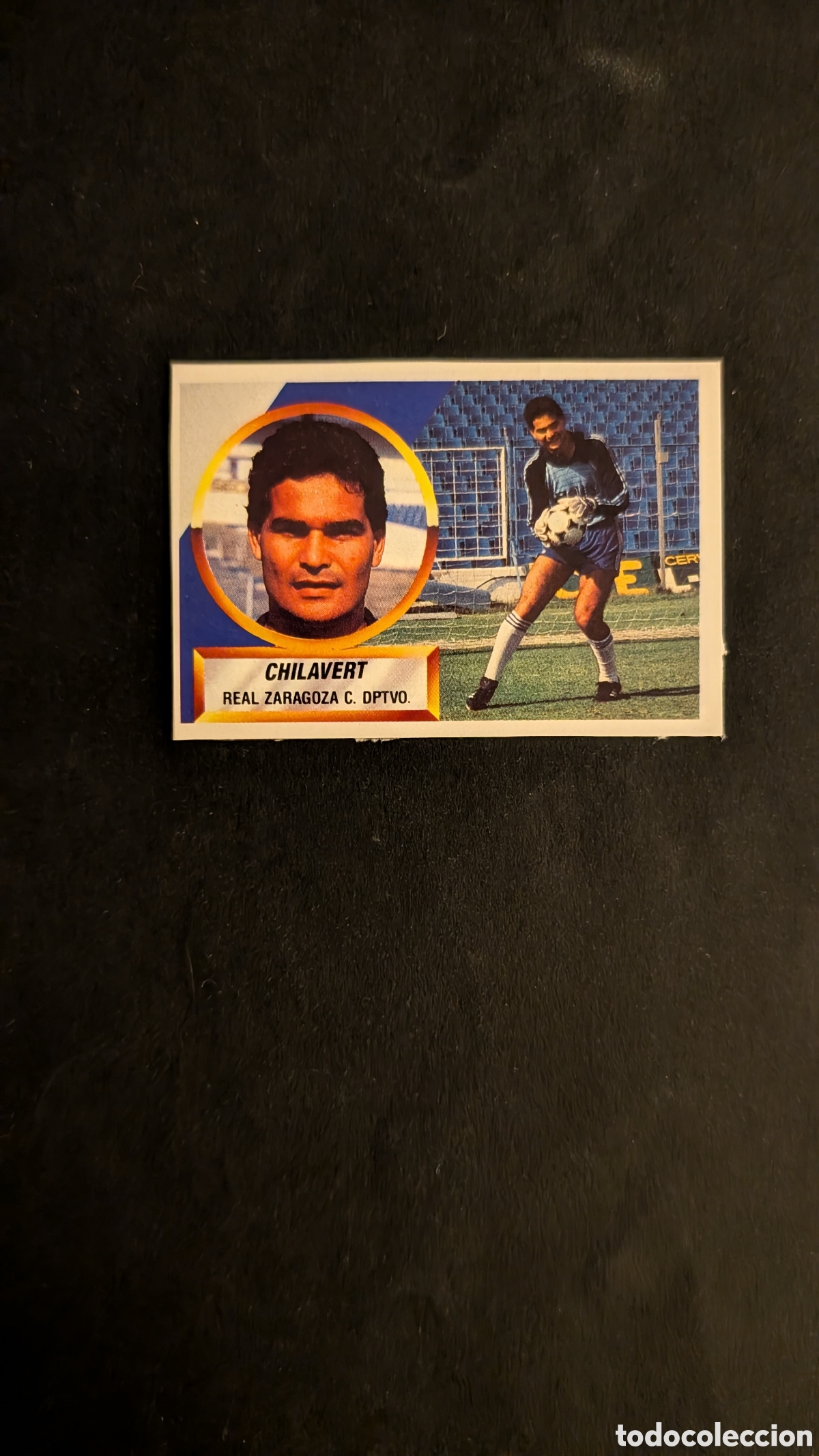 Fu&szlig;ball-Sticker: CHILAVERT ZARAGOZA FICHAJE 14 BIS LIGA ESTE 1988/89 88 89 RECORTADO RECUPERADO