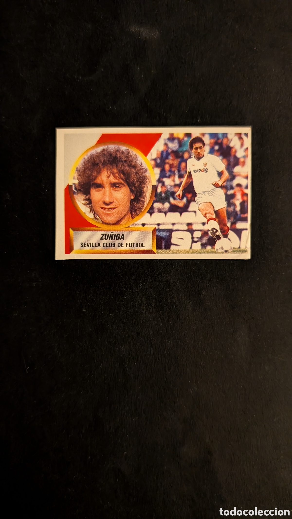 Fu&szlig;ball-Sticker: ZU&Ntilde;IGA SEVILLA FICHAJE 15 LIGA ESTE 1988/89 88 89 RECORTADO RECUPERADO