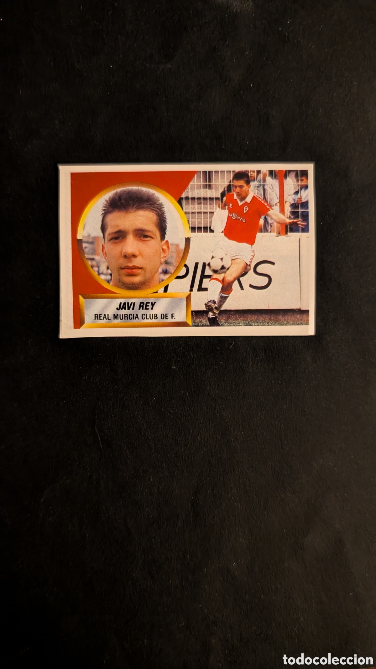 Fu&szlig;ball-Sticker: JAVI REY MURCIA COLOCA LIGA ESTE 1988/89 88 89 RECORTADO RECUPERADO