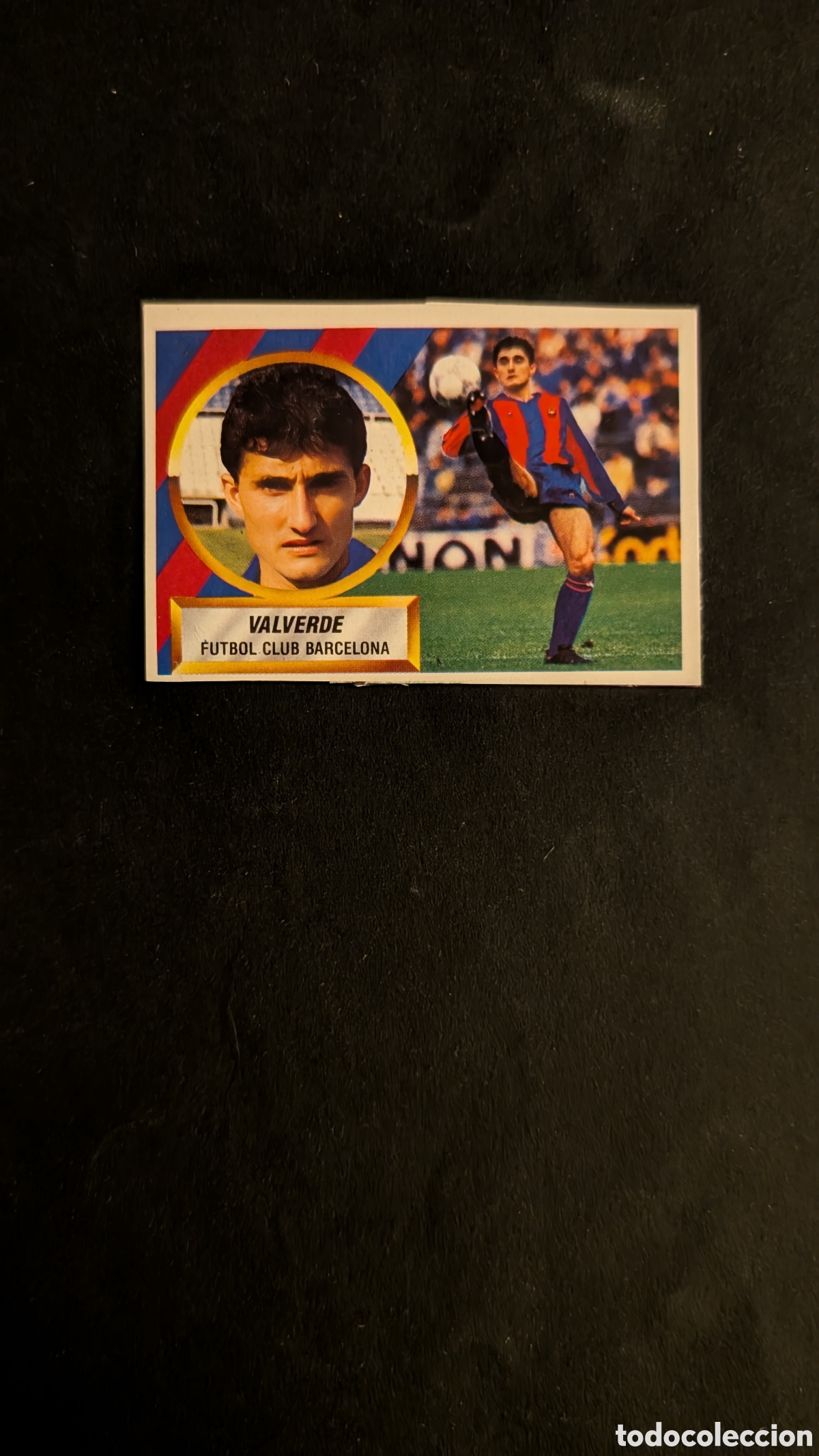 Fu&szlig;ball-Sticker: VALVERDE BARCELONA LIGA ESTE 1988/89 88 89 RECORTADO RECUPERADO