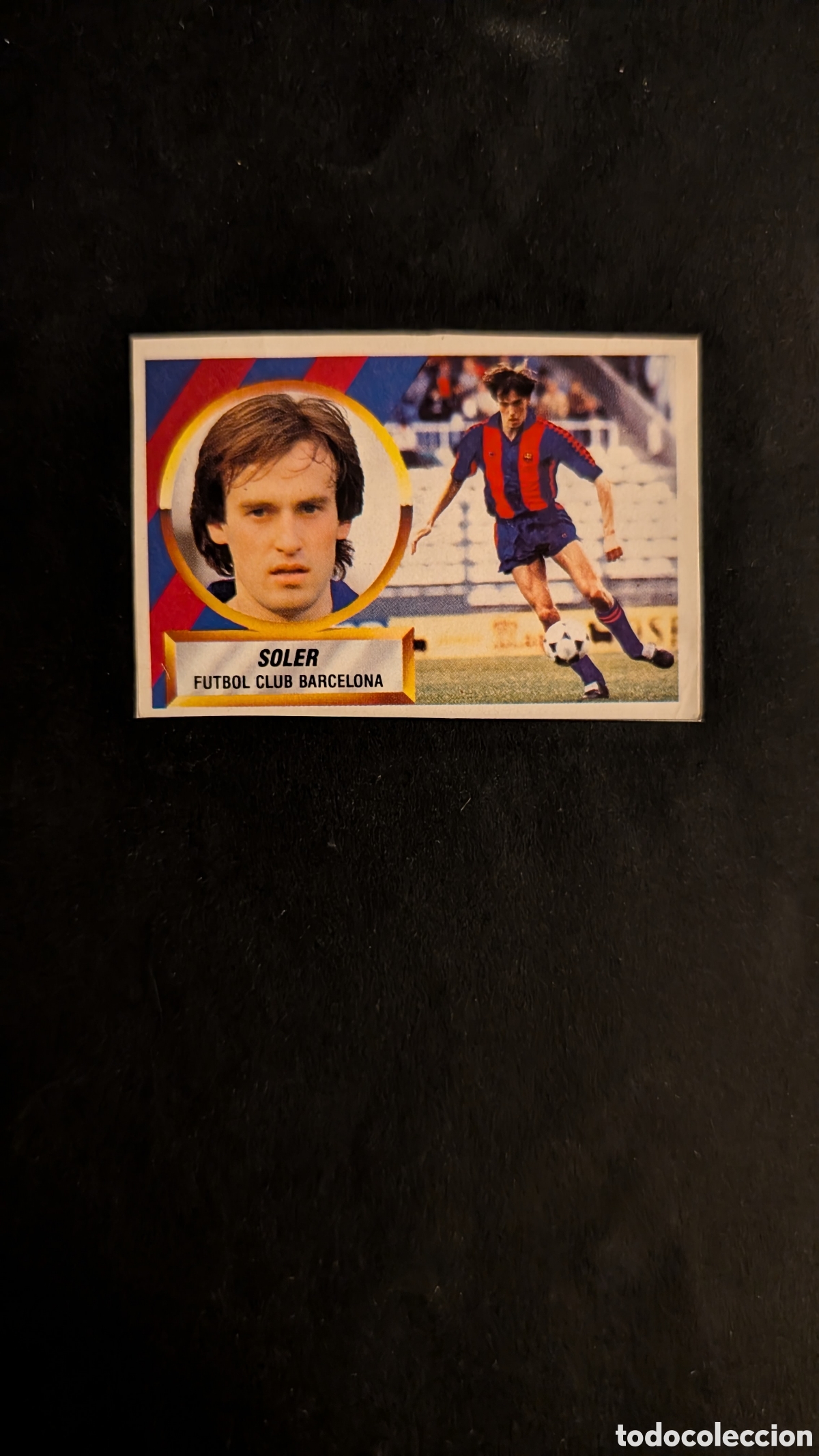 Fu&szlig;ball-Sticker: SOLER BARCELONA LIGA ESTE 1988/89 88 89 RECORTADO RECUPERADO
