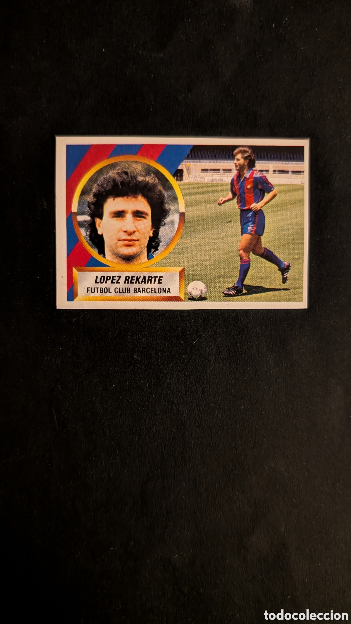 Fu&szlig;ball-Sticker: LOPEZ REKARTE VERSION BARCELONA LIGA ESTE 1988/89 88 89 RECORTADO RECUPERADO